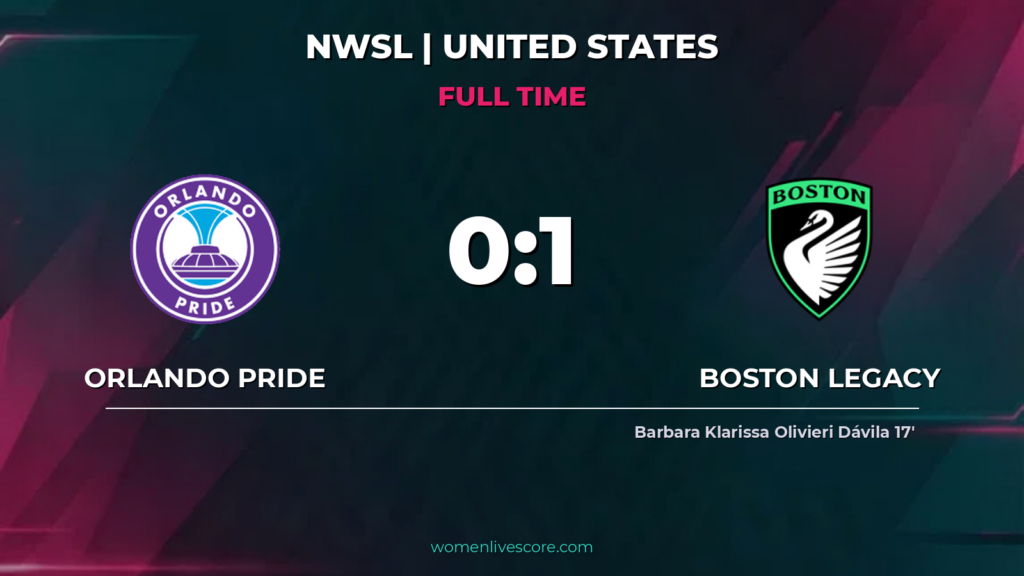 Boston Legacy Defeats Orlando Pride 1-0
