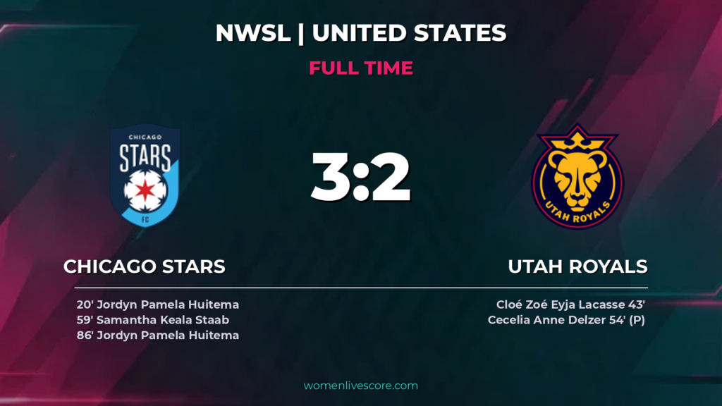 Huitema Brace Seals 3-2 Thriller for Chicago Stars