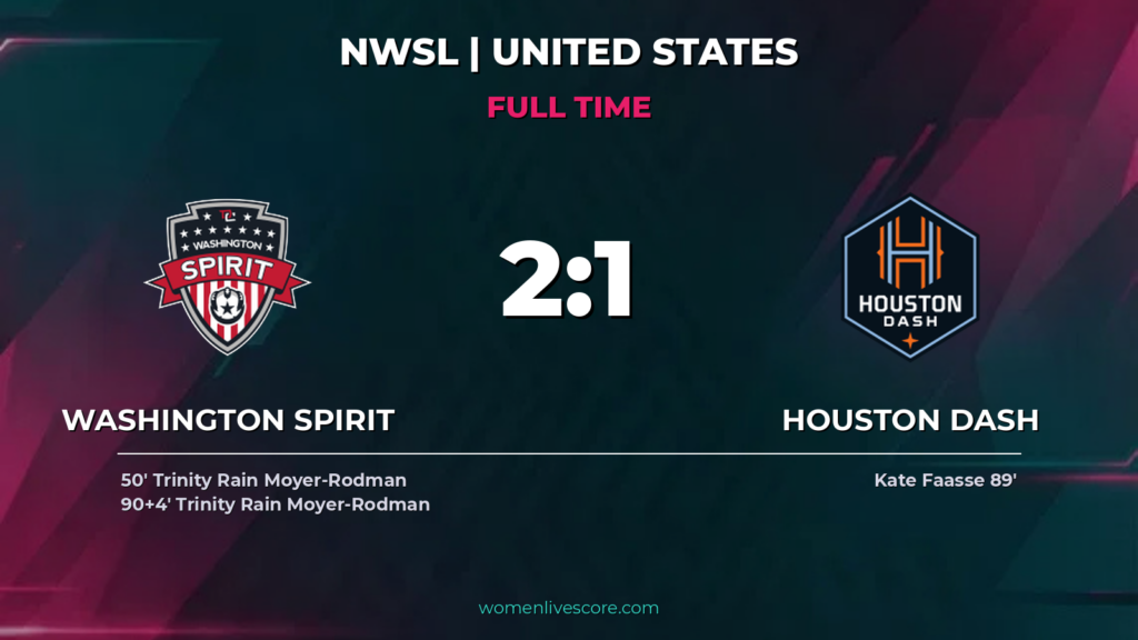 Washington Spirit 2-1 Houston Dash: Moyer-Rodman Decides