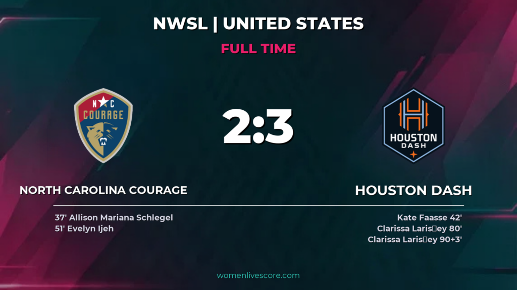 Houston Dash Edge Courage 3-2 in Thriller