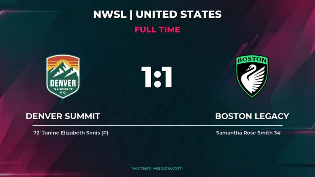 Denver Summit, Boston Legacy Draw 1-1