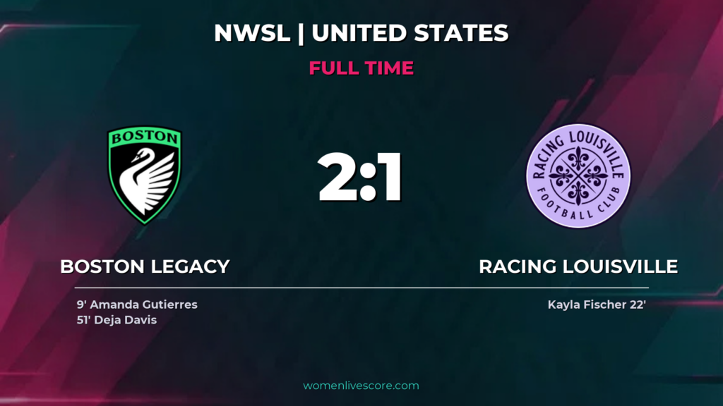 Davis Goal Seals 2-1 Boston Legacy Win Over Louisville