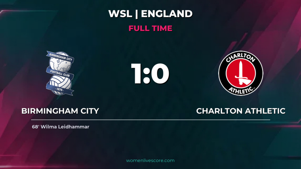 Birmingham City 1-0 Charlton: Leidhammar Strike Wins It